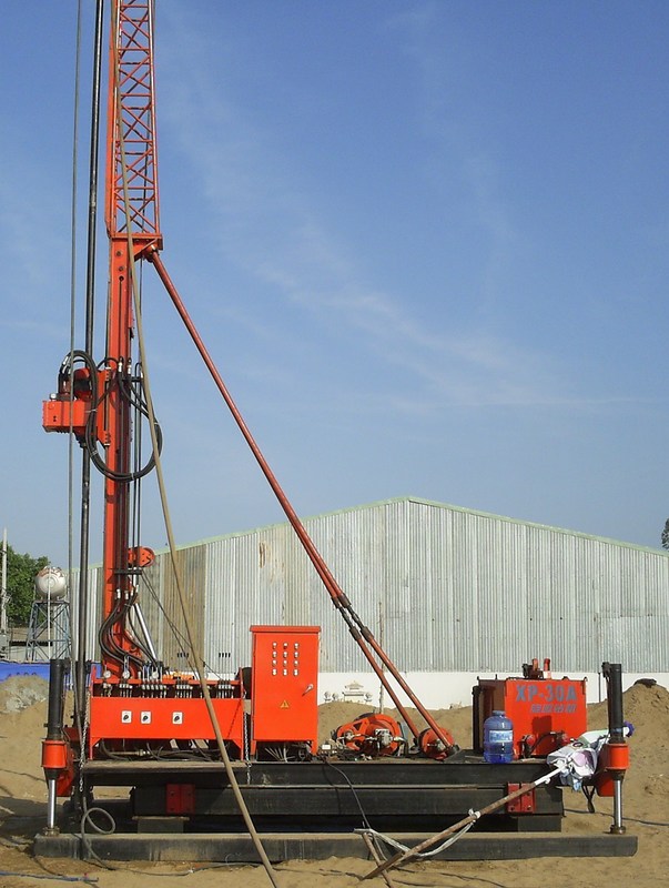 Full Hydraulic Jet Grouting Drilling Rig vice winch and electrical