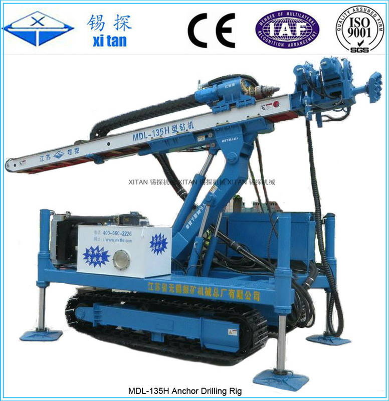 High Hoist Crawler Mounted Multifunctional Anchor Drilling Rig MDL 135H