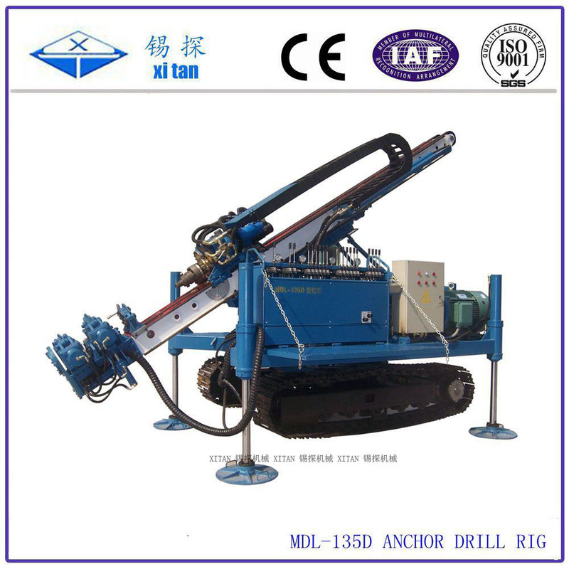 Hydraulic Power Head Anchor Drilling Rig , Jet Grouting Drilling MDL 135D
